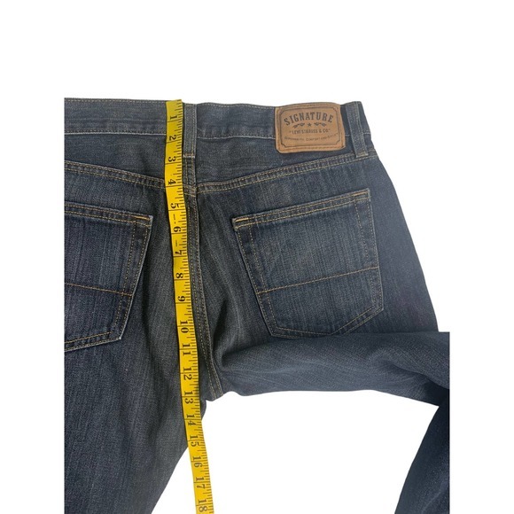 Levi Strauss Signature Womens Jeans Long Bootcut Denim Blue W 32" Inseam 30 - Picture 7 of 11